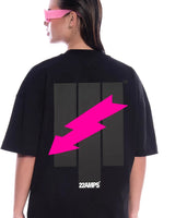 The Pink Flash T-Shirt in schwarz