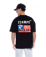 NEU! Schwarzes Lineman T-Shirt