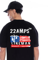 NEU! Schwarzes Lineman T-Shirt
